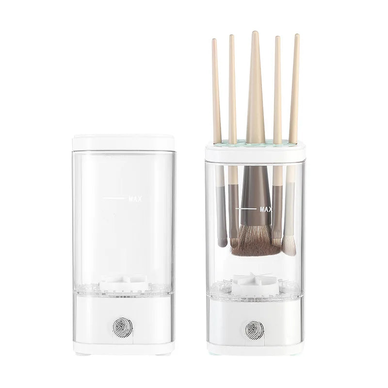 Automatic Rotating Makeup Brush Cleaner Machine Fast Drying Electric Rubber Collar Cosmetic Clean Tools